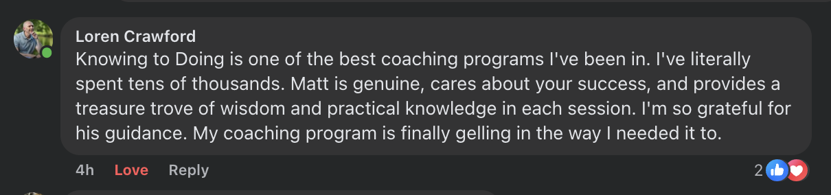 Member comment from Loren Crawford